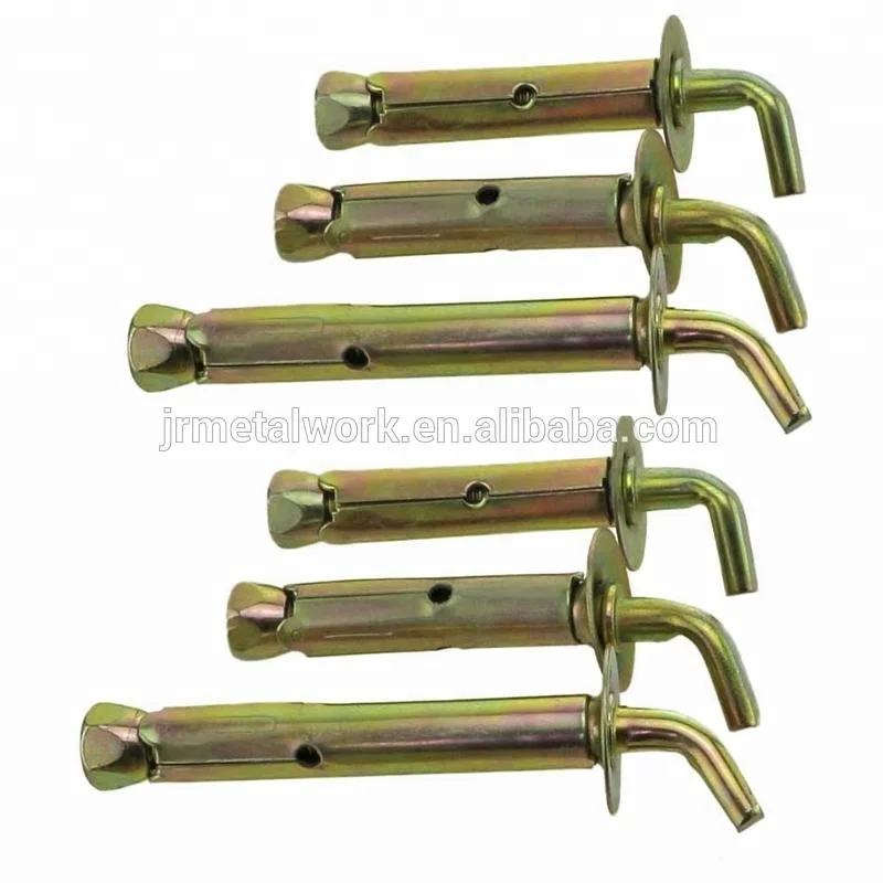 M16 M18 M20 Carbon Steel Color Zinc Plated Hook Expansion Anchor Bolt