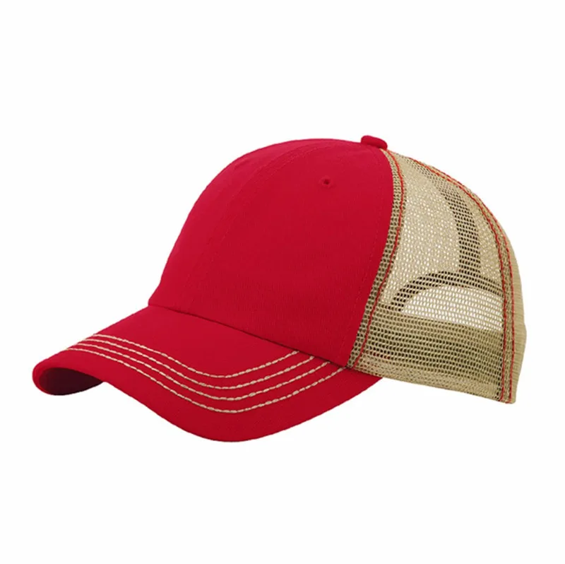 China Manufacturer 6 panel baseball trucker cap mesh cap with plastic closure
