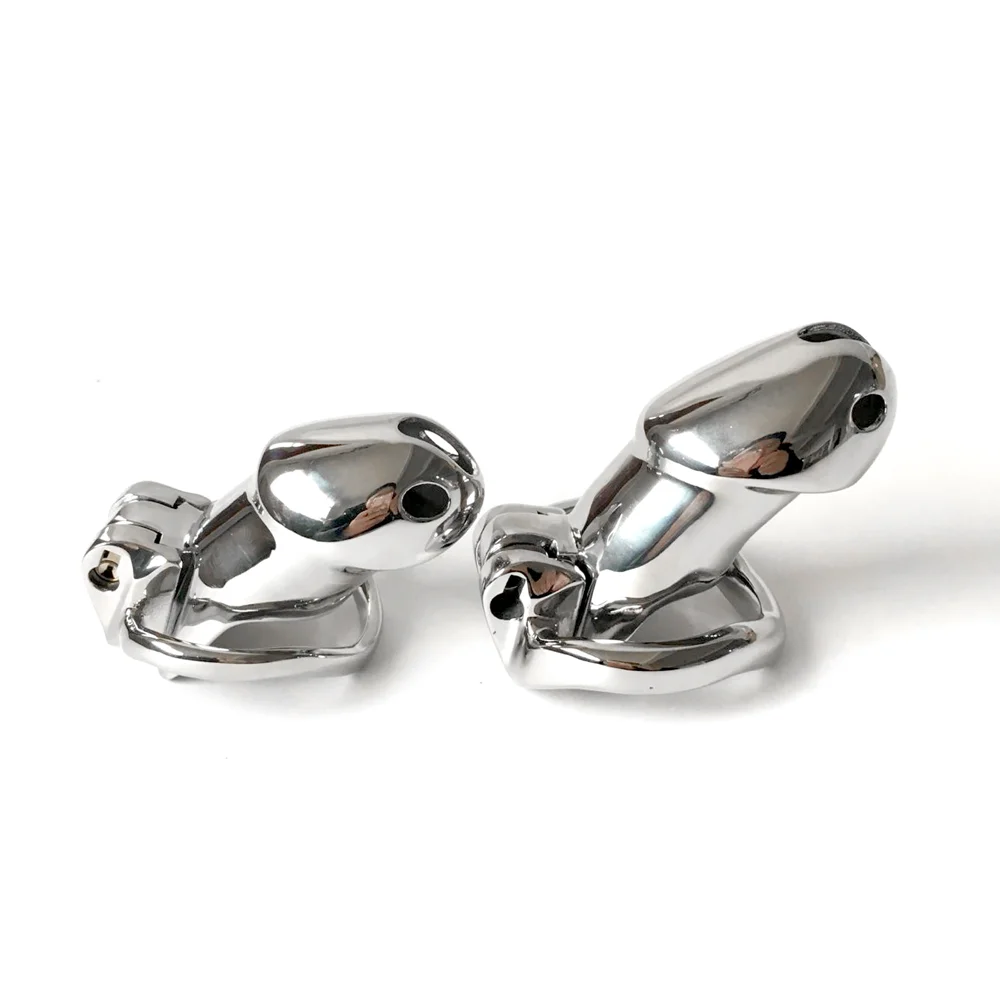 Newest male bird lock chastity device stainless steel cock ring cage men penis cages cbt toy devices sex products for adults