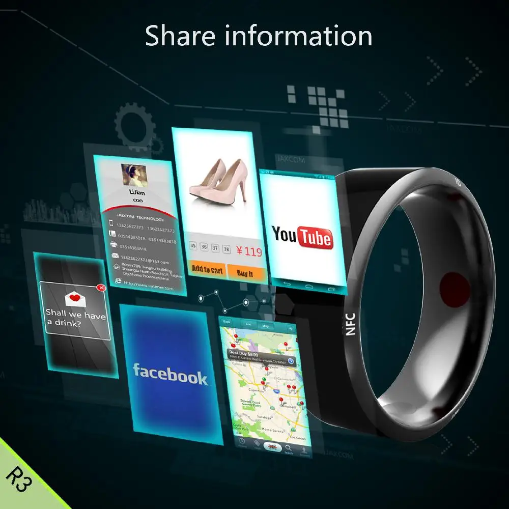 
Jakcom R3 Smart Ring Consumer Electronics Other Mobile Phone Accessories Cell Phones Smartphones Earphone Gadgets 2016 Newest 