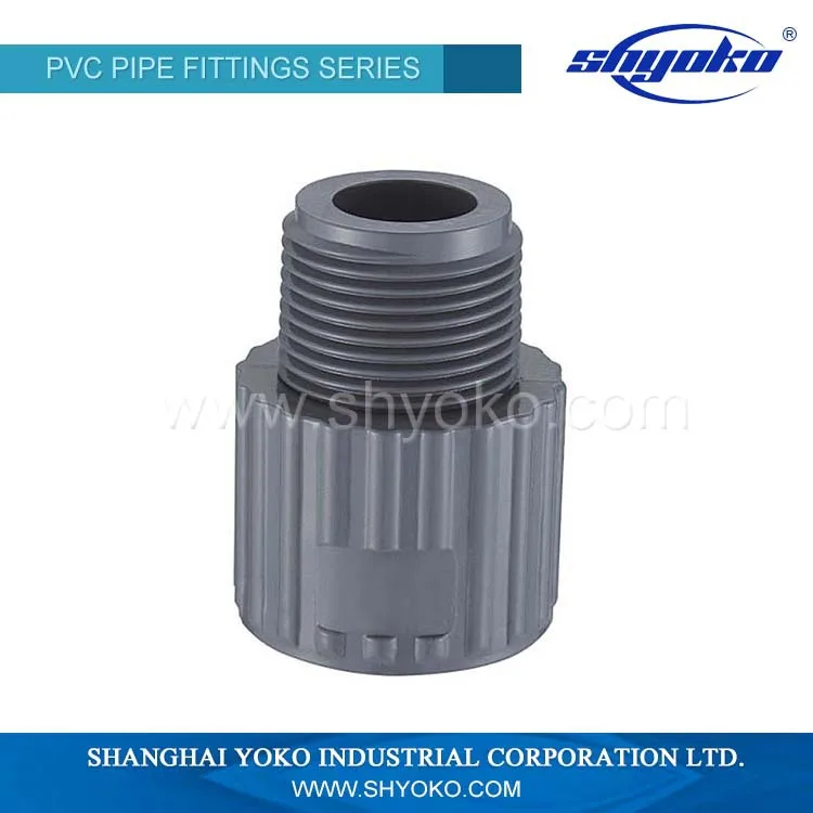 Factory manufacture various pvc pipe fittings male adapter