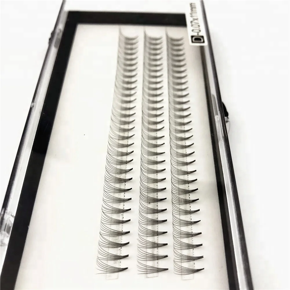 
Hisail 0.07MM Premade 6D Volume Lash Fans Individual Lashes Knot Free Cluster Eyelash 