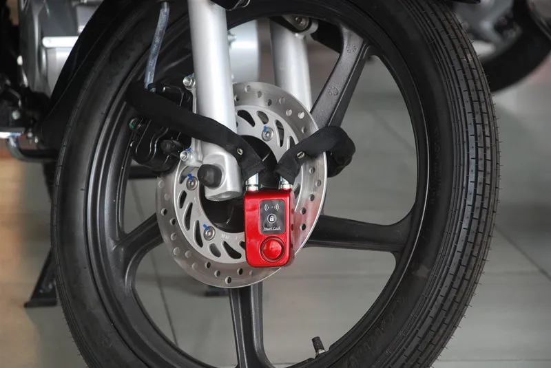 oem motorcycle security safety chain lock electric bicycle scooter smart phone app control waterproof alarm padlock