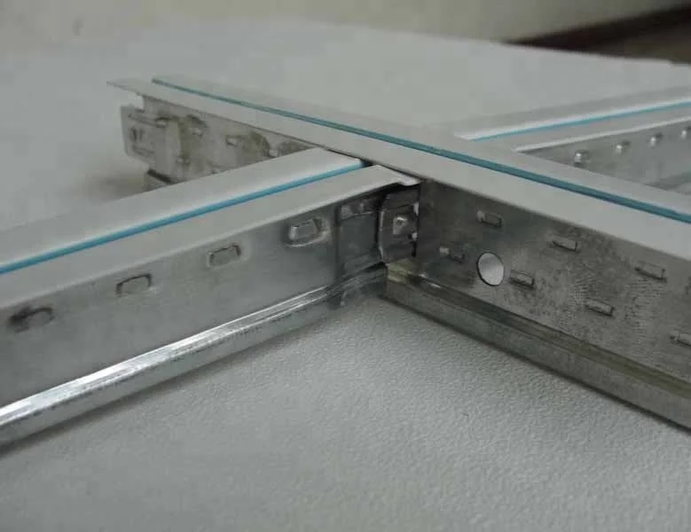 White zinc coat 32 exposed ceiling t-grid frame flat T-bar