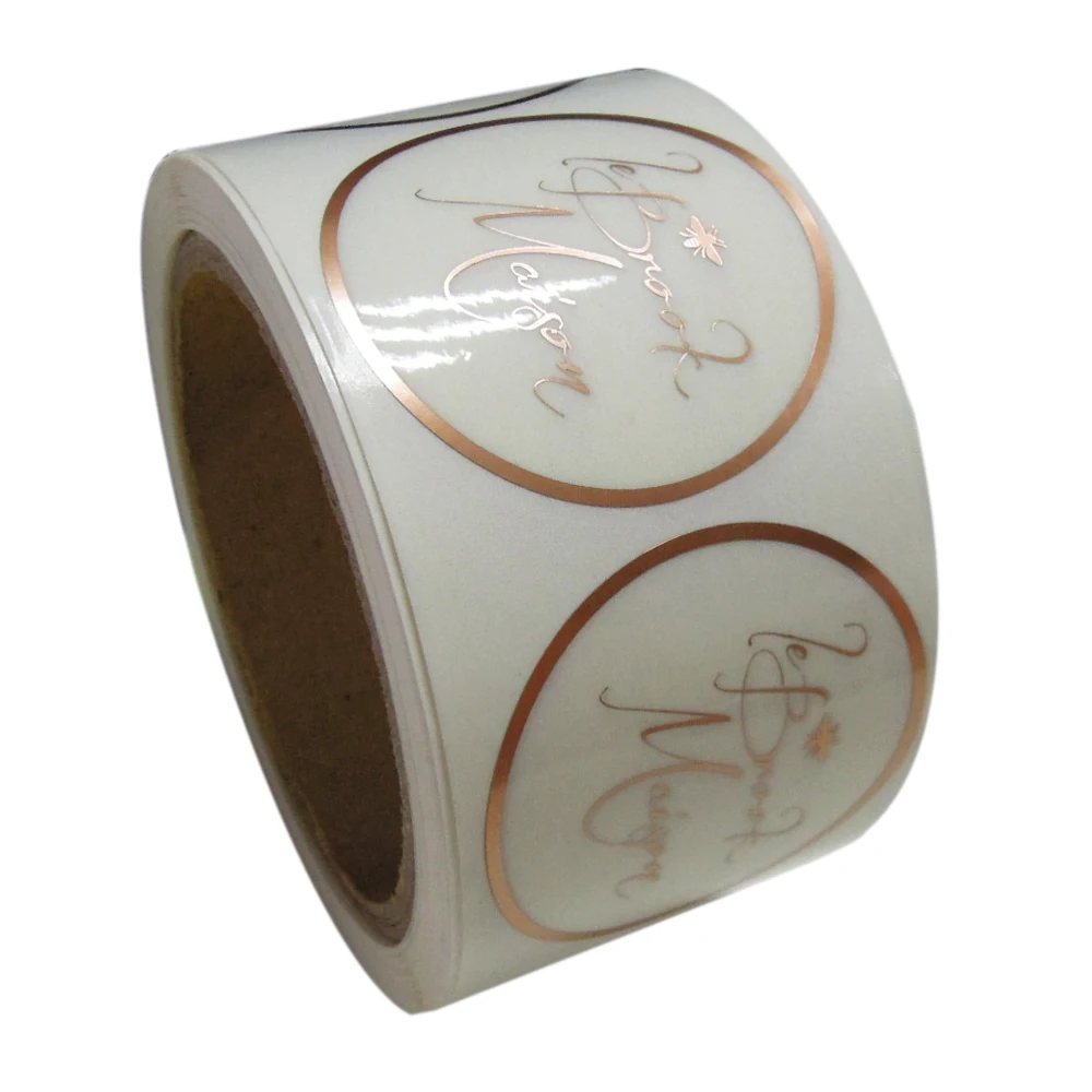 
Custom transparent PVC Sticker Label foil Stickers with gold copper silver foil stamping 