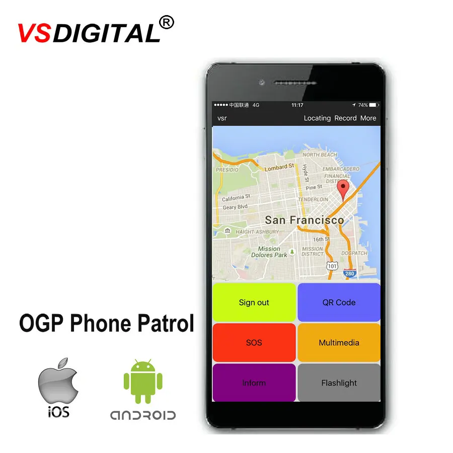 
QR GPS OGP Phone Patrol Realtime Guard Tour System 