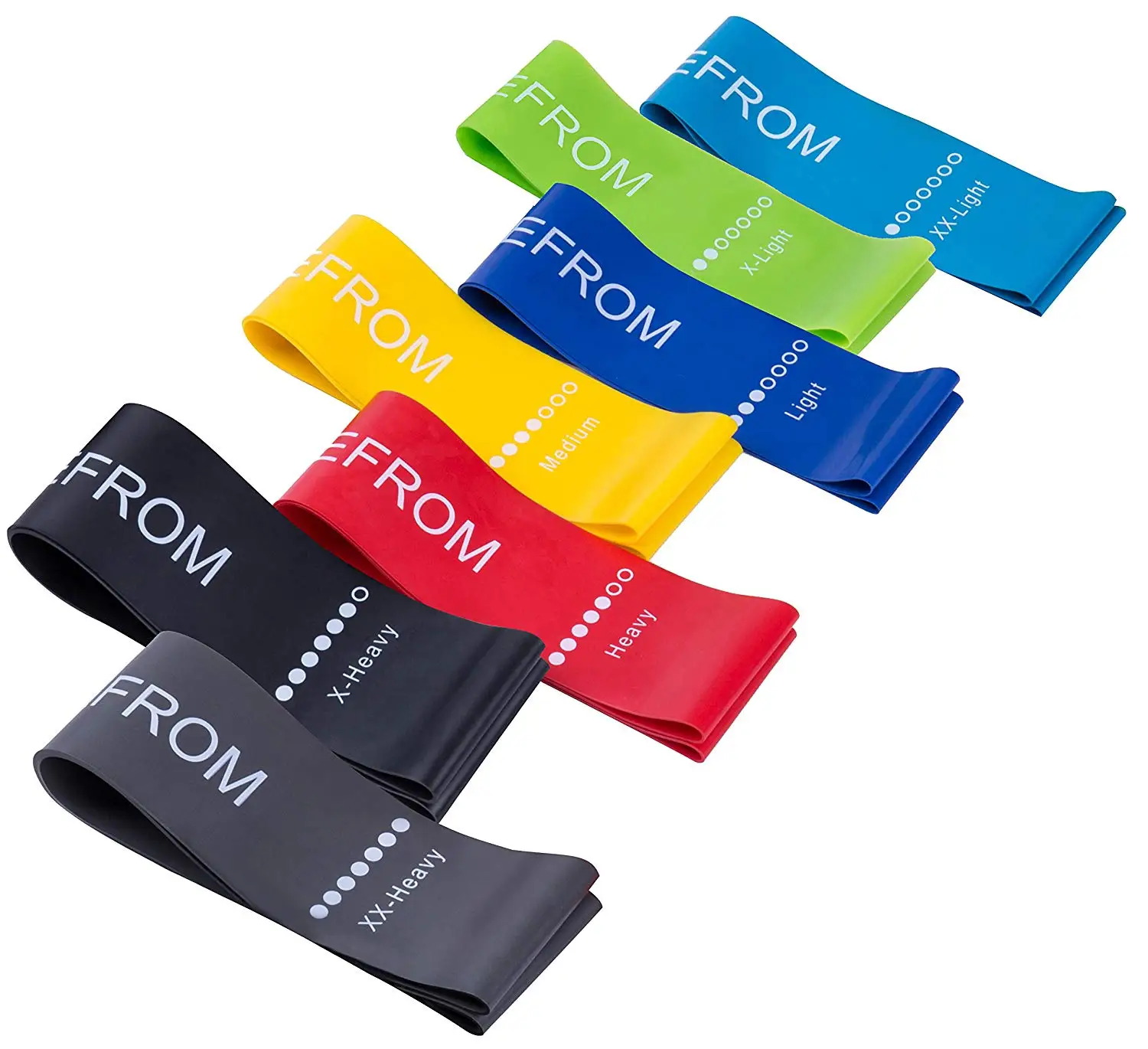 Wholesale TPE 5 levels custom printed elastic stretching exercise fitness resistance loop bands