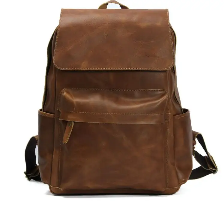 L032 Wholesale Men Genuine Leather Backpack for Laptop