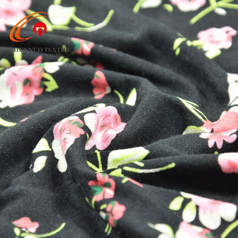 Zhejiang Shaoxing Flower Printing DTY 100% Milk Silk Fabric DTY Brush Fabric