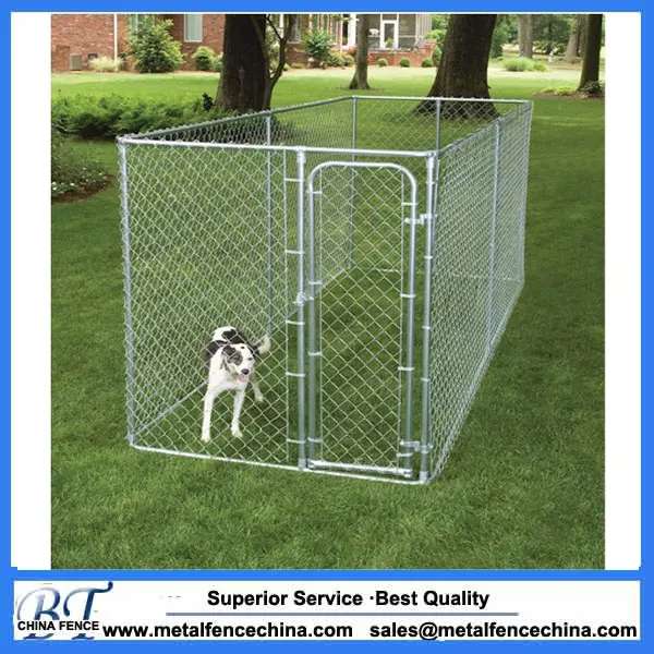 
Large Custom Chain Link Metal Dog Kennel Outdoor Pet House Dog Runs Cage 