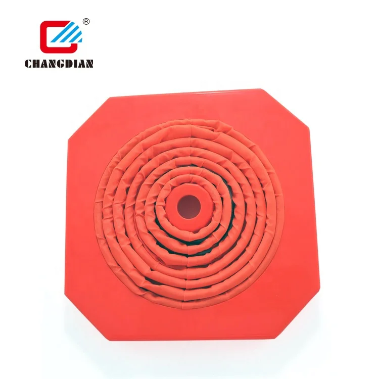 PP material 40cm optional flashing police light retractable traffic cone