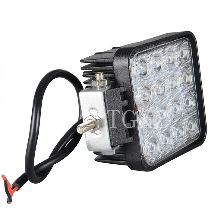 Super bright square 12v 4inch 48w led spot light work light driving fog lamp headlights flood spot fog lights for trucks