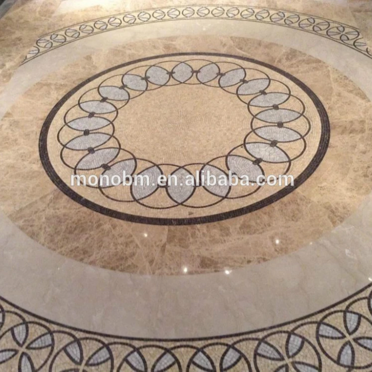 Большой размер, выдающийся дизайн, водоструйный медальон, фойе, медальон, напольная плитка для большого отеля