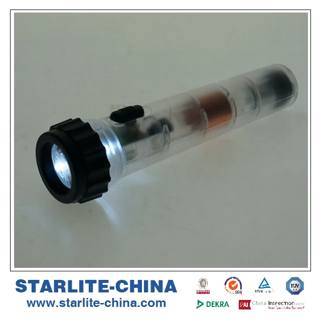 
LED Dynamo Hand Shake faraday Torch light Flashlight torch 