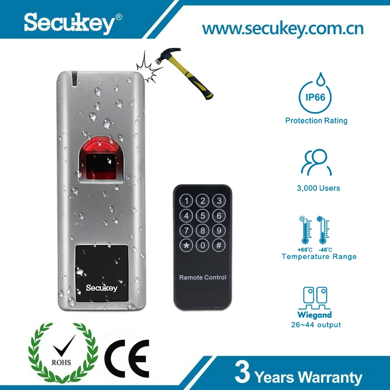 Водонепроницаемый IP66 контроля доступа 125 кГц RFID отпечатков пальцев читателей