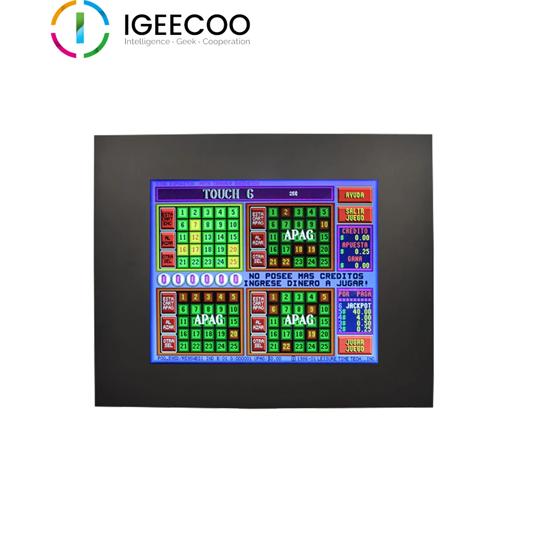 Open frame lcd 19 inch Infrared touch screen POG gaming POG touch screen monitor with RS232/USB touch input from IGEECOO