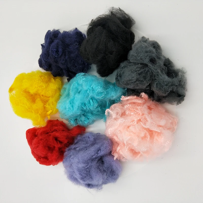 Multi-colors Polyester fiber  regenerated PSF fibre for nonwoven fabrics textile