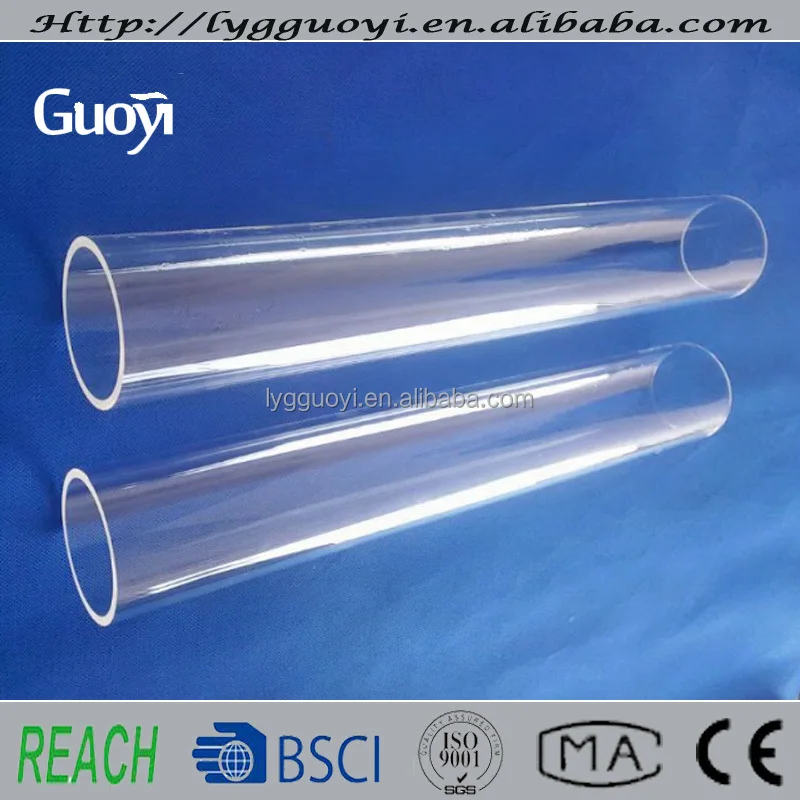 clear quartz glass tube heat resistant glass tube