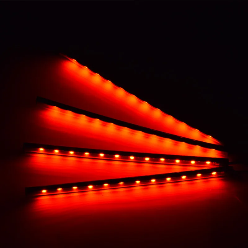 Light In Car 7 Colors 12 Chips Styling Music Control Car RGB LED Strip Light Atmosphere Lamp Kit with IR Remote Interior Lights