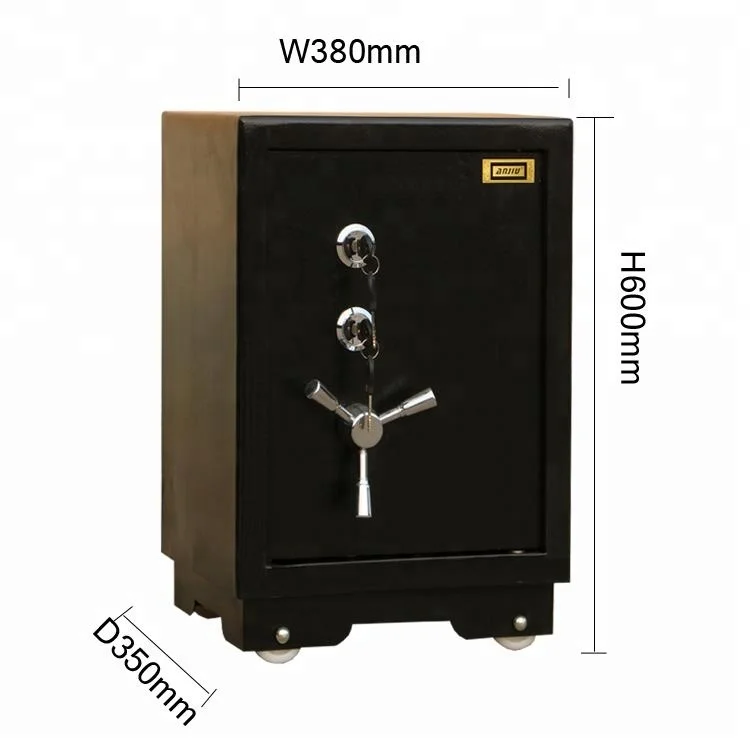 
High quality economic strong two key lock fireproof safe box 