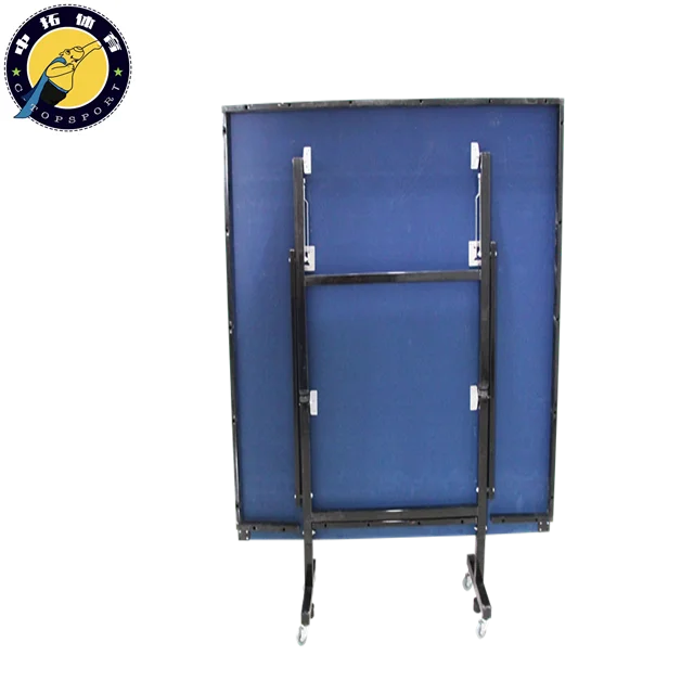 Indoor single folding tennis ping pong table with small wheel