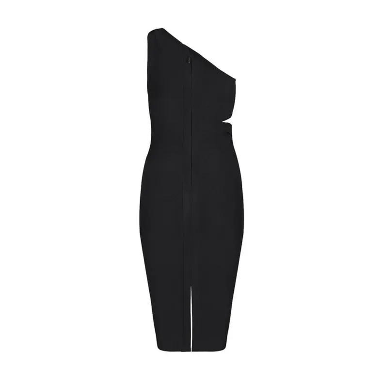 Latest design women knitted single shoulder bowknot style sexy design fitting party dress