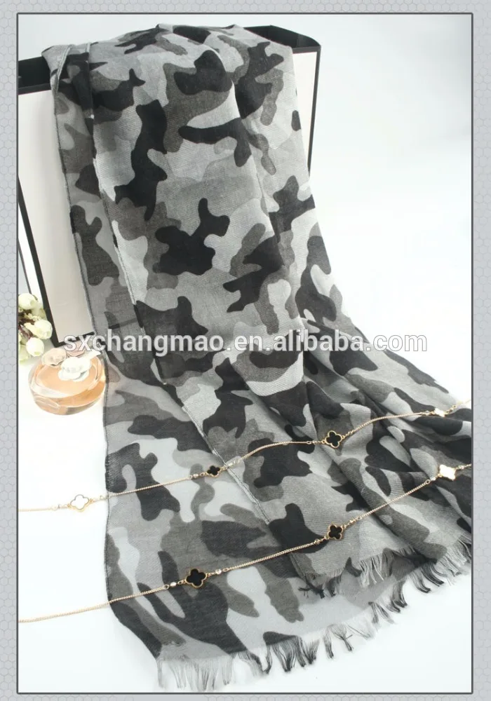 High Quality Women Camouflage Print Pashmina Scarf