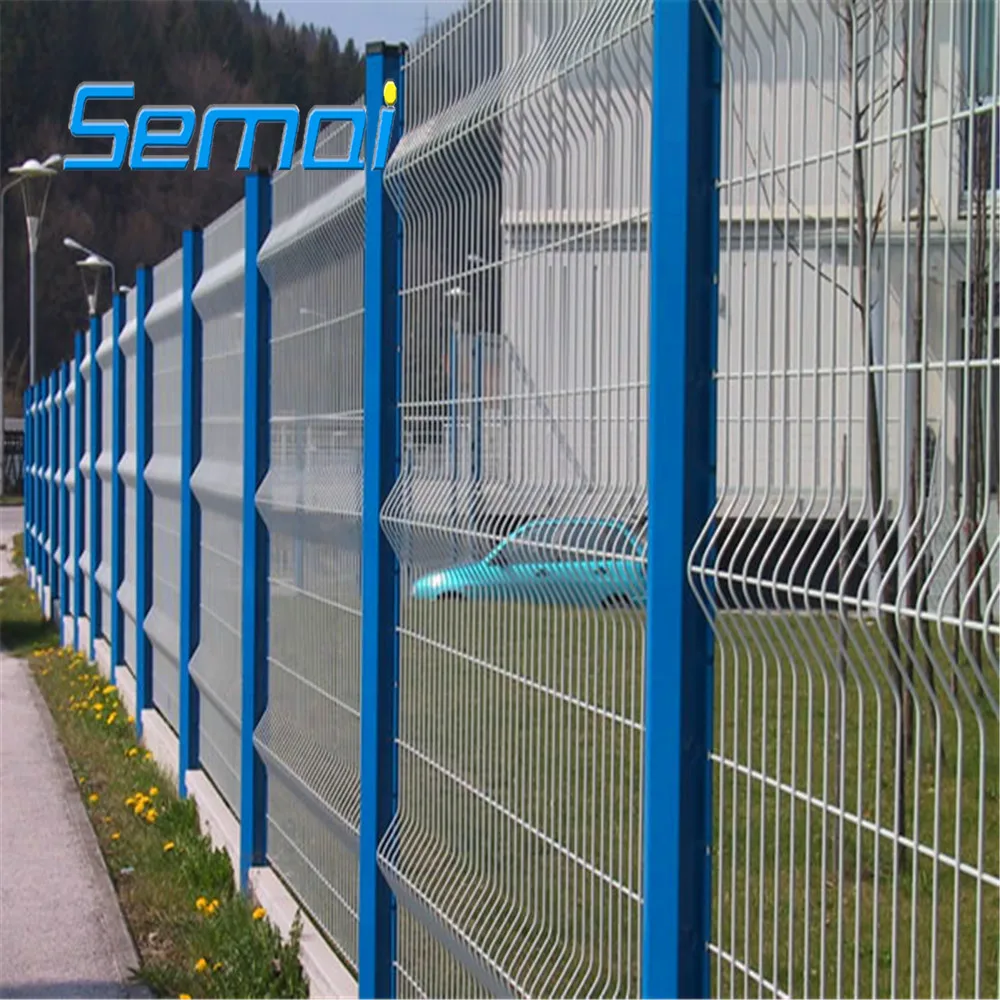 green or white color  powder coating steel wire welded mesh fence