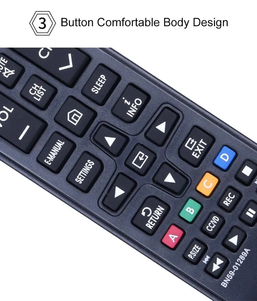New BN59-01289A Remote Control fit for Samsung TV UN55MU6290F UN65MU6070F UN75MU6290F