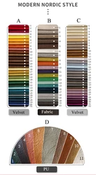 High Back Fabric Furniture Dining Chair Beige White Brown Grey Gold Black Stainless Steel Metal PU Leather Dining Chair