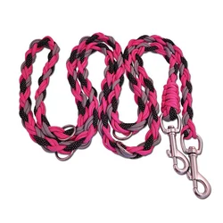 Adjustable braided paracord hands free dog running lead