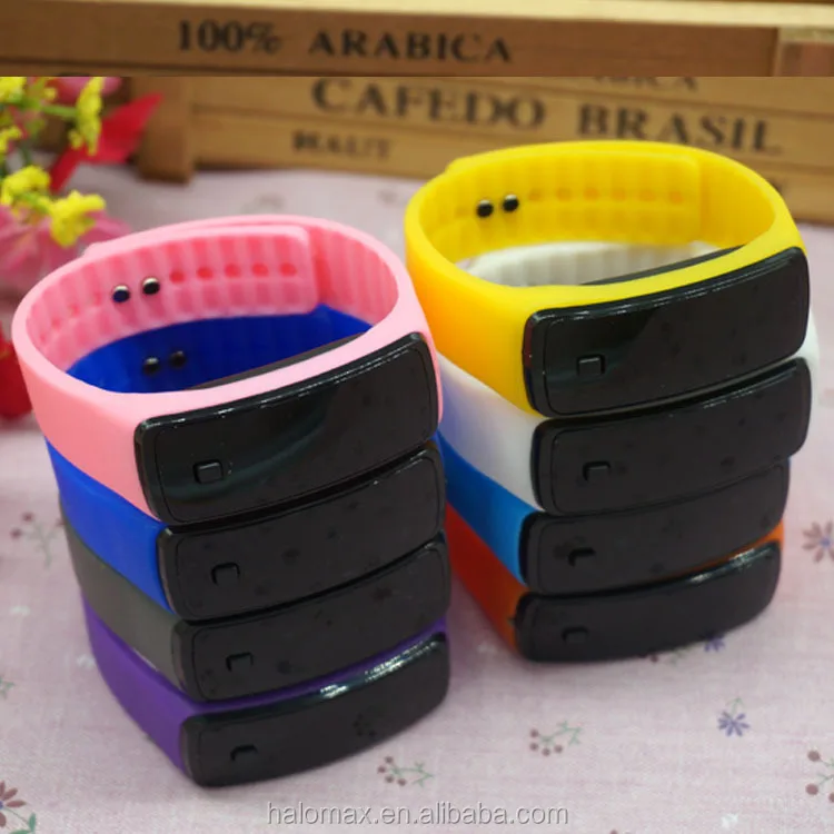 
Bracelet jelly silicone LED watch bracelet creative touch screen 2 generation sunglasses children electronic 2020 watch 