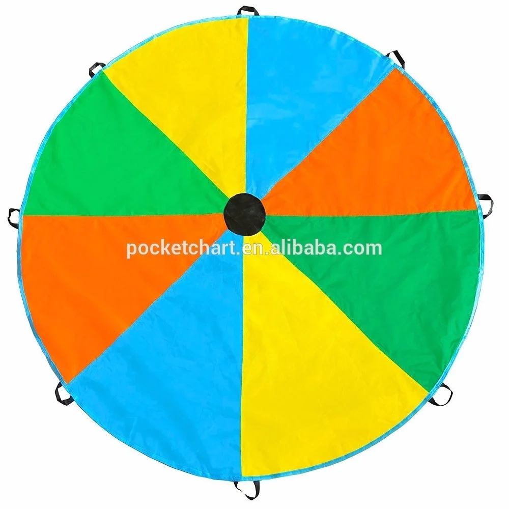 New Parachute for Kids 6 Foot with 8 Handles ,Great for Kids Play, Indoor or Outdoor Games Play Parachute