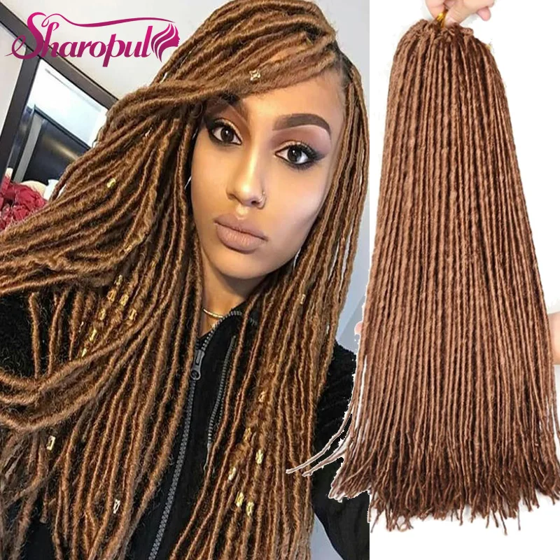 African Hair Extension Dreadlock Crochet Twist Braid Synthetic Weave Pack thin Goddess Faux Locs