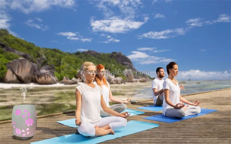 Household decorations ceramic flower essential aroma oil diffuser