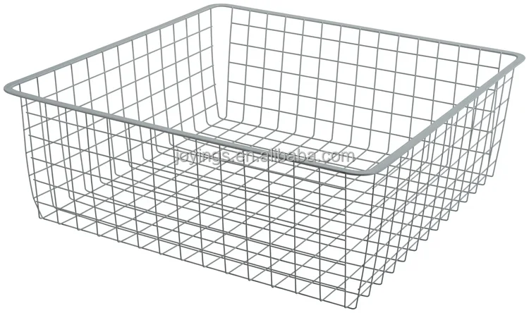 Pull Out Wire Basket Storage Basket Easy to Assemble Combinable Large Metal