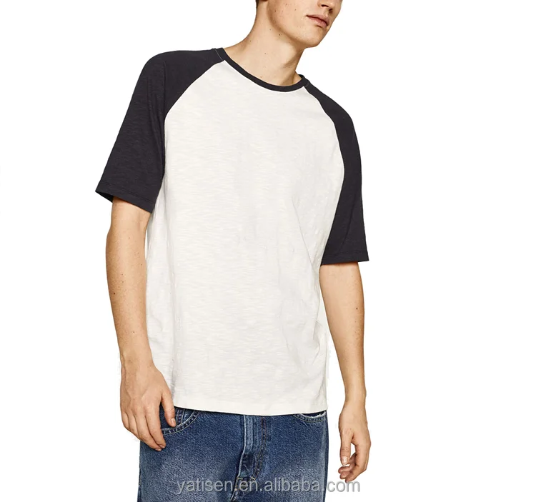 wholesale new design 100 cotton t shirt raglan short sleeve mens custom t shirt