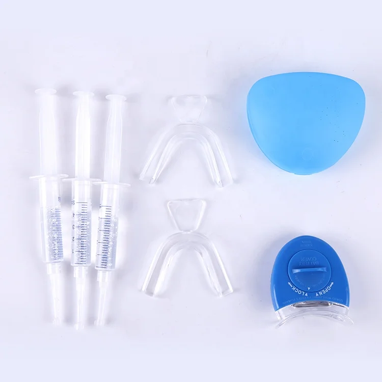China manufacturer 3 pcs 4.5ml syringe private teeth whitening lamp home kit