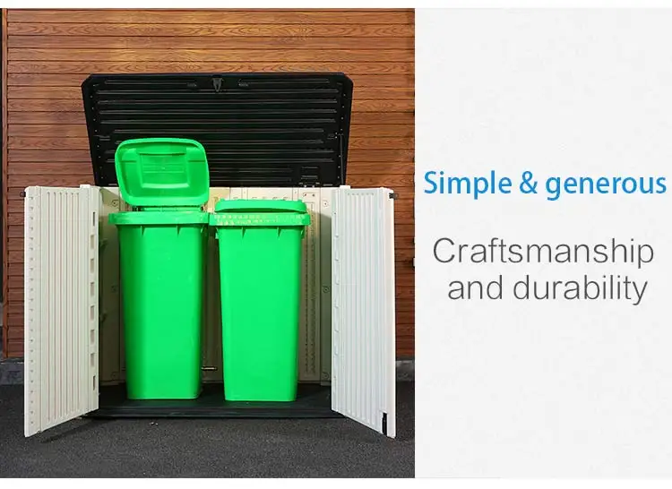 
HDPE Plastic cheap waterproof outdoor tools storage garden tool cabinet 