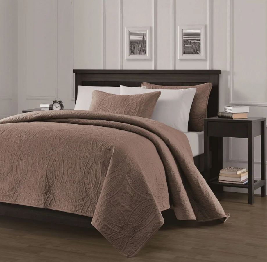 
Luxury queen size home bedding set 100% polyester quilt coverlet patchwork bedspread comforter 