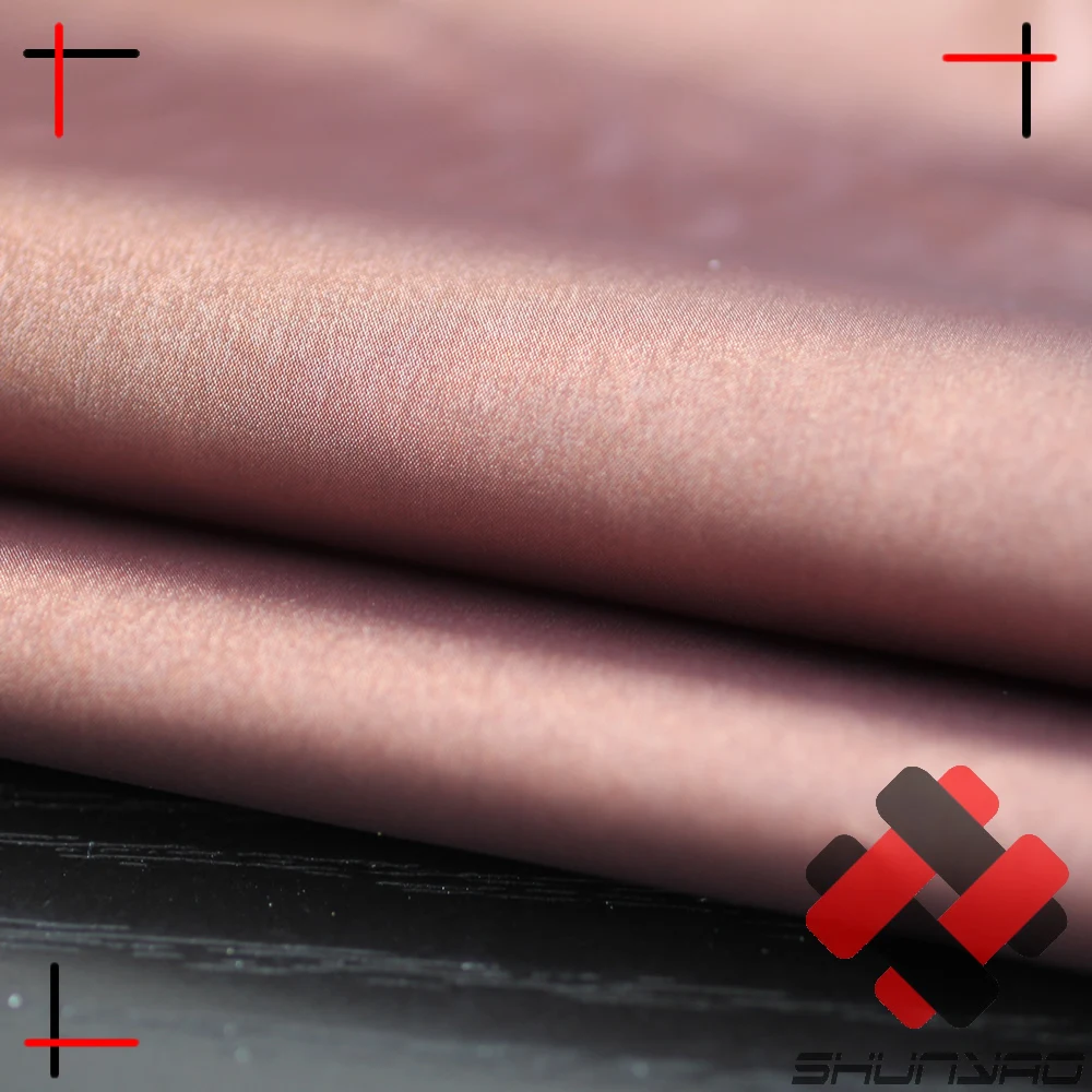 400T shiny nylon polyester fabric blended 20DX20D ultralight N/P taffeta fabric for down coat