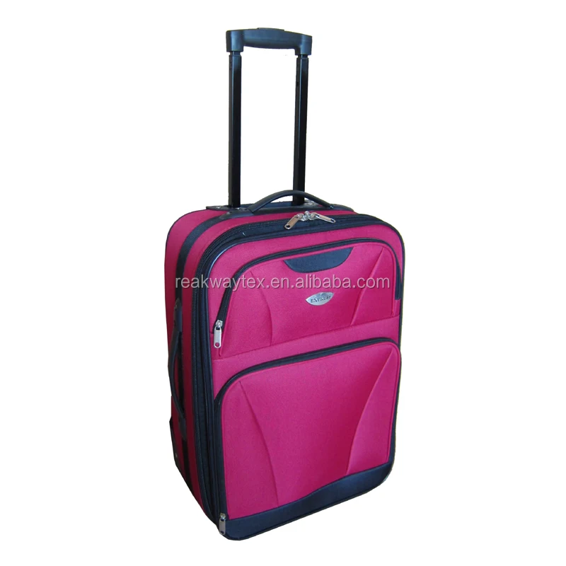 
China Luggage Factory Supply Cheap 3pcs Eva Trolley Luggage Suitcase Sets In Red Color With Black Trim Well Sold In USA 