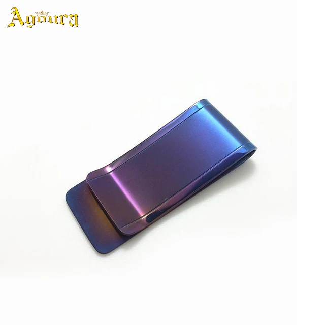 Blocking Travel Wallet Money Clip Bank Cards Case Cash Clip Protected Pure Titanium Stretch Business Card