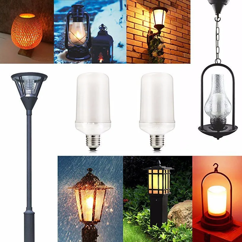New Product  Flame effect fire light Lamp SMD 2835 138mm B22 E26 E27 5w 7W decorative christmas led bulb