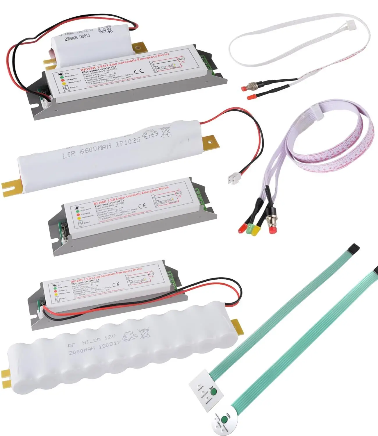 Emergency Lighting Inverter Module 7W LED light 2hours Battery Pack NiCd NiMH LIR 6V