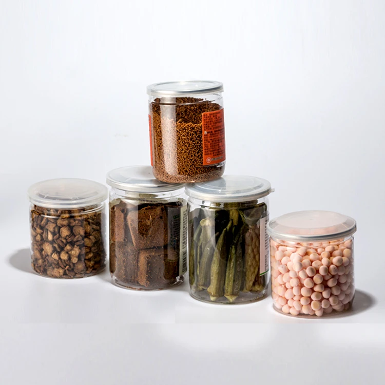 
500ml Clear Plastic PET Canning Pickle Jars 