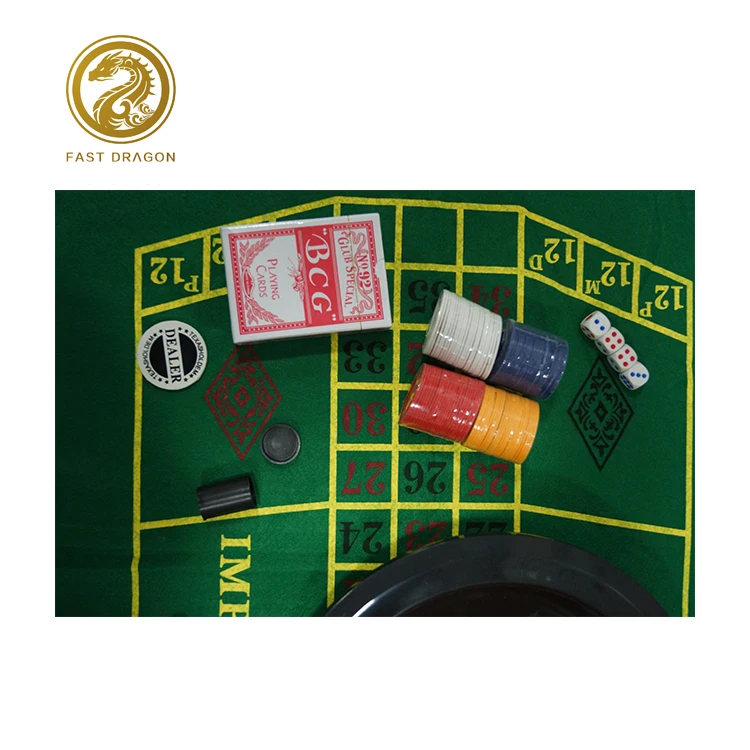 High Quality 5 in 1 game set with 6 inch turntable Manual Roulette Set Casino