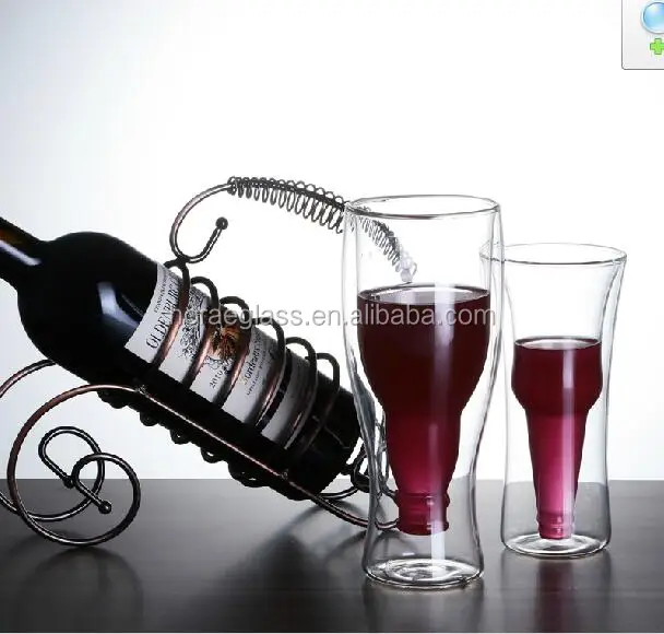 New Beer Glass Double Wall Creative Upside Nice Handmade  Cup Beer Glass