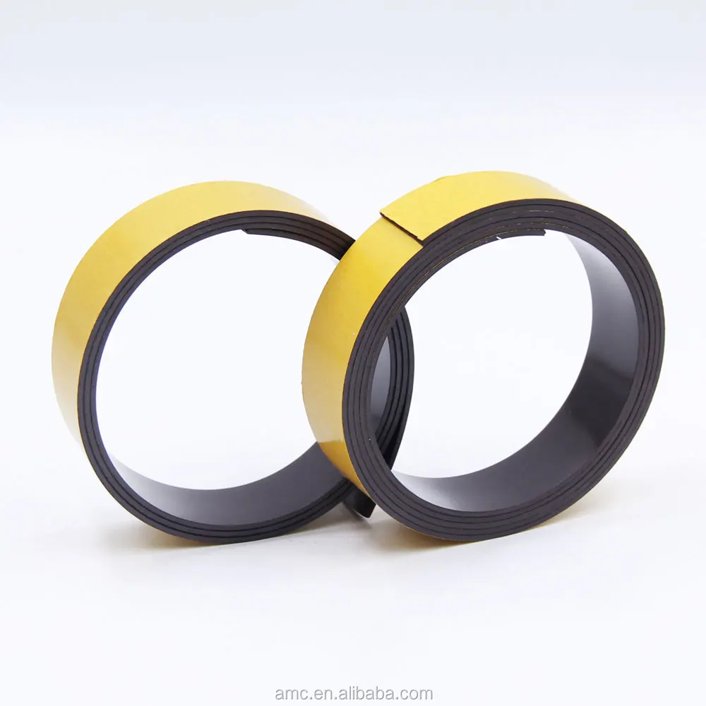 Double sided adhesive magnetic tape