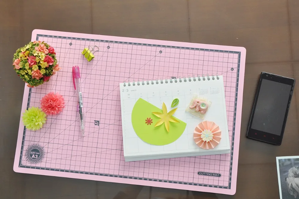 a4 cutting mat 30X22cm Thickness 1.6mm 3 Layers Double Sided ECO Self Healing flexible plastic clear cutting mat